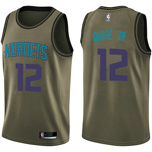Nike Hornets #12 Kelly Oubre Jr. Green Salute To Service NBA Swingman Jersey