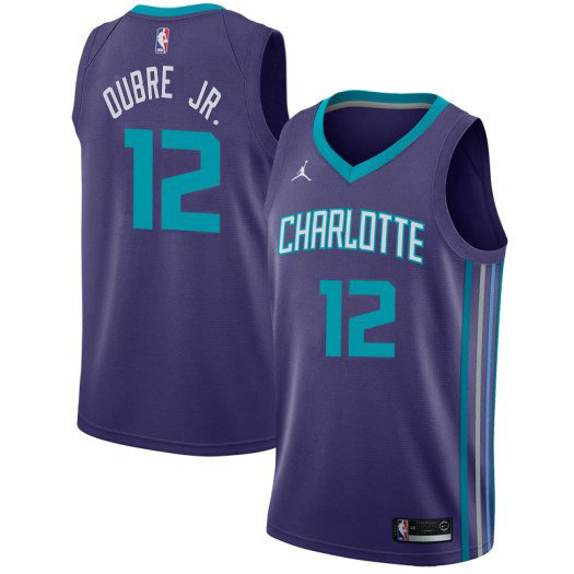 Nike Hornets #12 Kelly Oubre Jr. Purple NBA Jordan Swingman Statement Edition Jersey