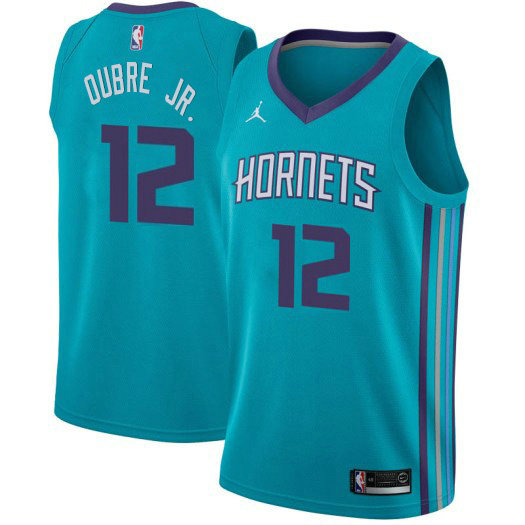 Nike Hornets #12 Kelly Oubre Jr. Teal NBA Jordan Swingman Icon Edition Jersey
