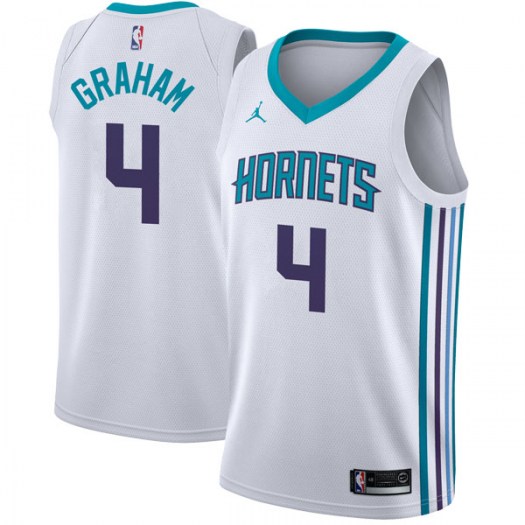 Nike Hornets #4 Devonte' Graham White NBA Jordan Swingman Association Edition Jersey