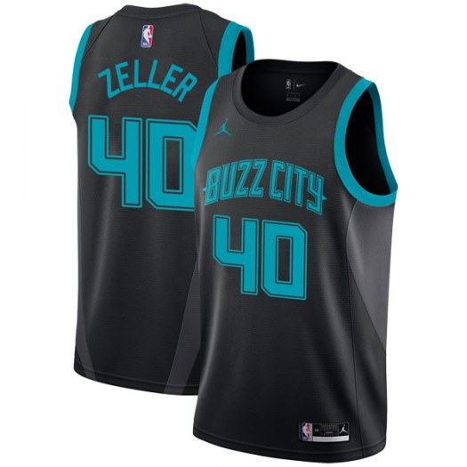 Nike Hornets #40 Cody Zeller Black NBA Jordan Swingman City Edition 2018 19 Jersey