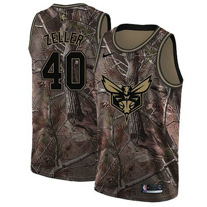 Nike Hornets #40 Cody Zeller Camo NBA Swingman Realtree Collection Jersey