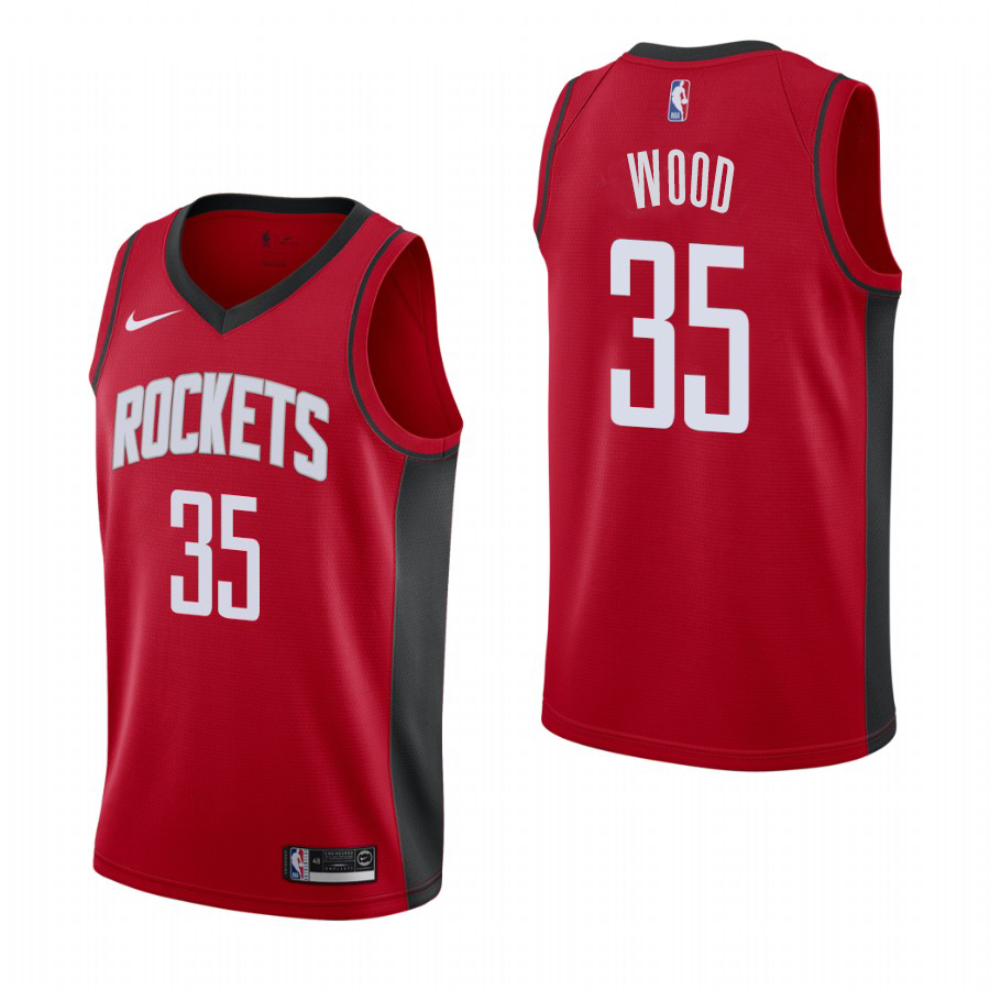 Nike Houston Rockets #35 Christian Wood Men's 2019-20 Icon Edition Red Stitched NBA Jersey