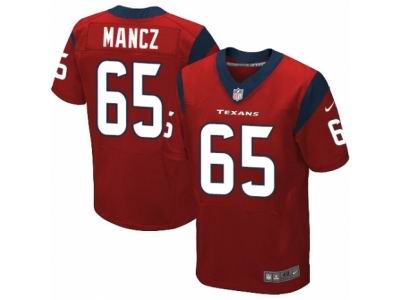 Nike Houston Texans #65 Greg Mancz Elite Red Jersey