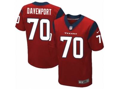 Nike Houston Texans #70 Julien Davenport Elite Red Jersey