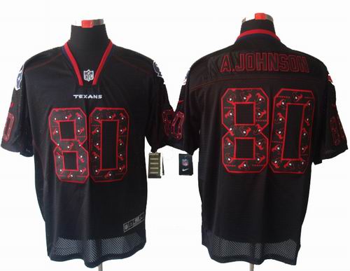 Nike Houston Texans #80 Andre Johnson Lights Out Black elite special edition Jersey