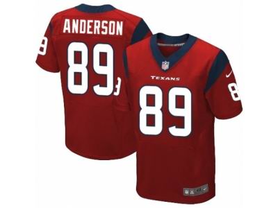 Nike Houston Texans #89 Stephen Anderson Elite Red Jersey