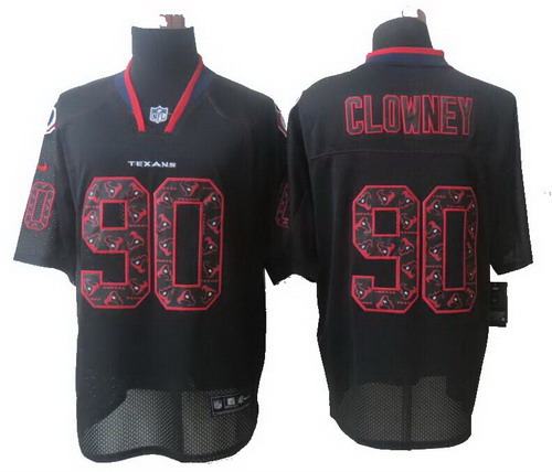 Nike Houston Texans #90 Jadeveon Clowney Lights Out Black elite special edition Jersey