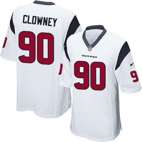 Nike Houston Texans #90 Jadeveon Clowney White Game Jersey