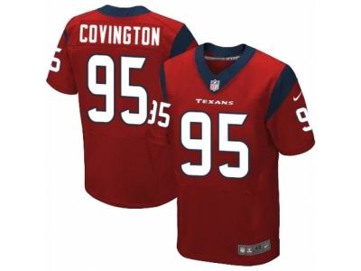 Nike Houston Texans #95 Christian Covington Elite Red Jersey