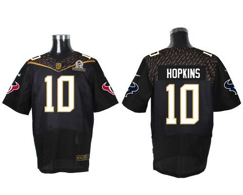 Nike Houston Texans 10 DeAndre Hopkins Black 2016 Pro Bowl NFL Elite Jersey