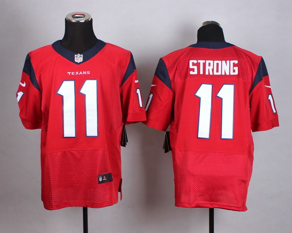Nike Houston Texans 11 Jaelen Strong Red NFL Elite Jersey