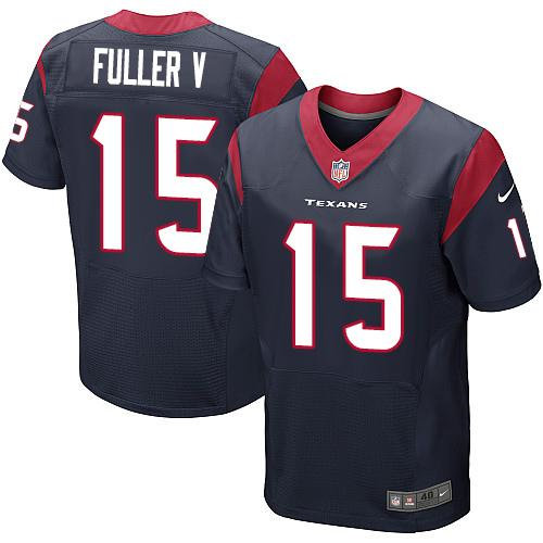 Nike Houston Texans 15 Will Fuller V Navy Blue Team Color NFL Elite Jersey