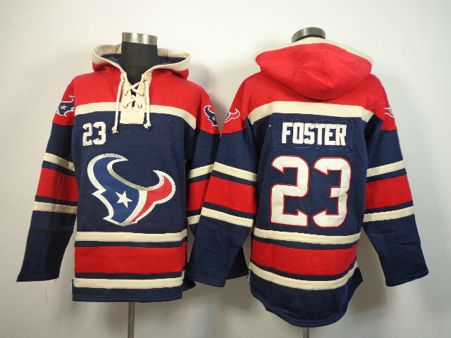 Nike Houston Texans 23 Arian Foster navy blue with red NFL hoodies