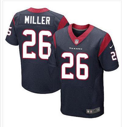 Nike Houston Texans 26 Lamar Miller Navy Blue Team Color NFL Elite Jersey