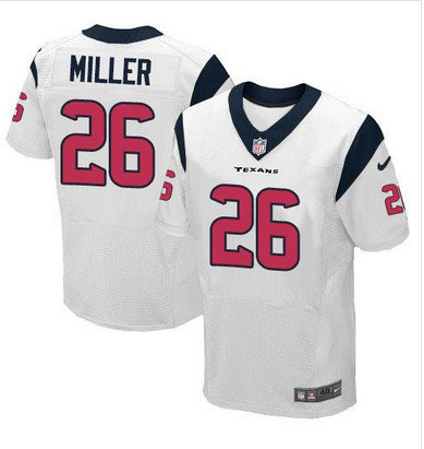 Nike Houston Texans 26 Lamar Miller White NFL Elite Jersey