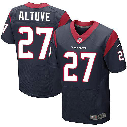 Nike Houston Texans 27 Jose Altuve Navy Blue Team Color NFL Elite Jersey
