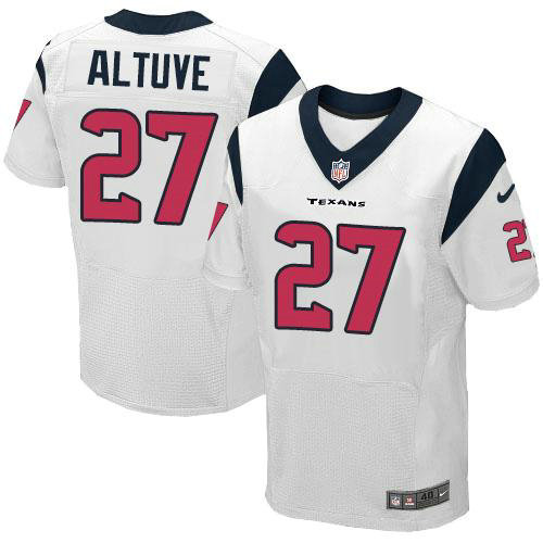 Nike Houston Texans 27 Jose Altuve White NFL Elite Jersey