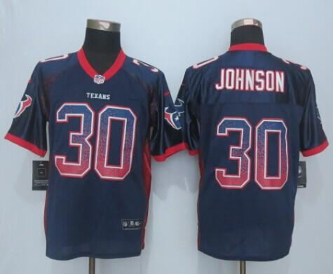 Nike Houston Texans 30 Kevin Johnson Navy Blue Team Color NFL Elite Drift Fashion Jersey