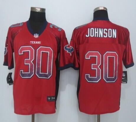 Nike Houston Texans 30 Kevin Johnson Red Alternate NFL Elite Drift Fashion Jersey
