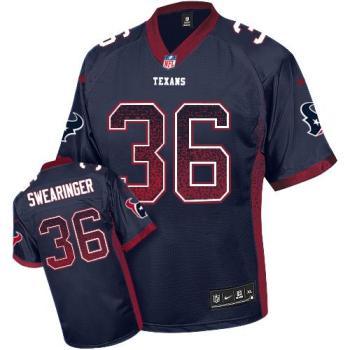 Nike Houston Texans 36 D.J. Swearinger Navy Blue Drift Fashion NFL Elite Jersey