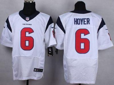 Nike Houston Texans 6 Brian Hoyer White NFL Elite Jersey