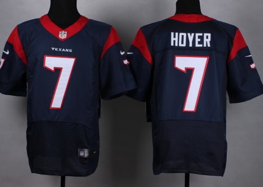 Nike Houston Texans 7 Brian Hoyer Blue NFL Elite Jersey