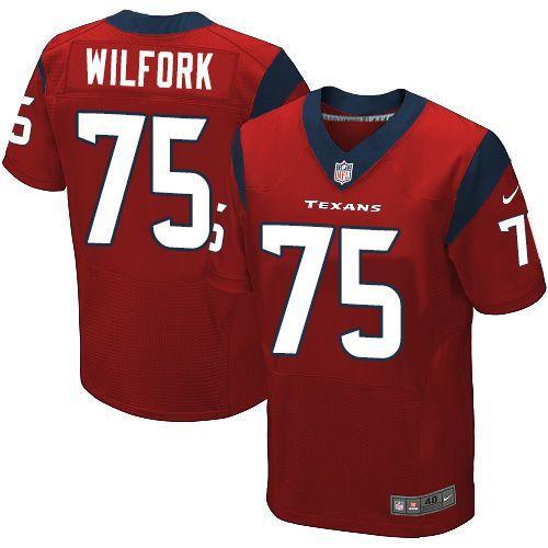 Nike Houston Texans 75 Vince Wilfork Red Alternate NFL Elite Jersey