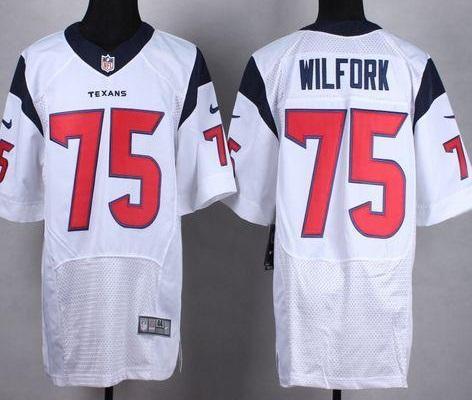 Nike Houston Texans 75 Vince Wilfork White NFL Elite Jersey