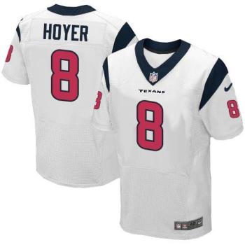 Nike Houston Texans 8 Brian Hoyer White NFL Elite Jersey