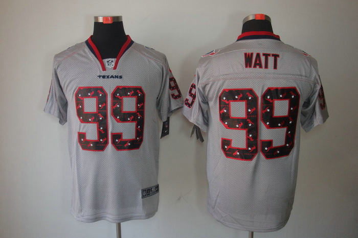 Nike Houston Texans 99 J.J. Watt Gray Elite NFL jerseys