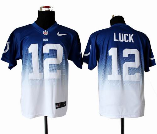Nike Indianapolis Colts #12 Andrew Luck Elite Drift II Fashion Jersey