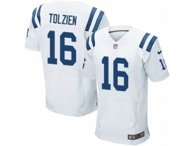 Nike Indianapolis Colts #16 Scott Tolzien Elite White NFL Jersey