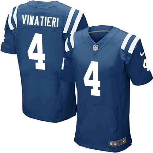 Nike Indianapolis Colts #4 Adam Vinatieri Elite Royal Blue Jersey