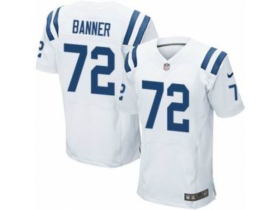 Nike Indianapolis Colts #72 Zach Banner Elite White NFL Jersey