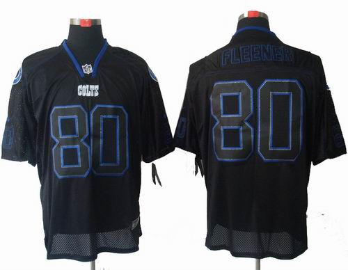Nike Indianapolis Colts #80 Coby Fleener Lights Out Black elite Jersey
