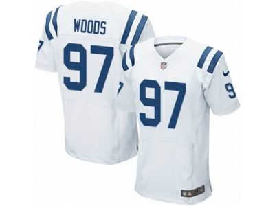 Nike Indianapolis Colts #97 Al Woods Elite White NFL Jersey