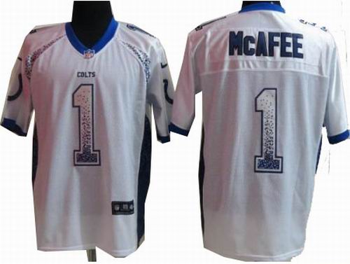 Nike Indianapolis Colts 1 Pat McAfee Drift Fashion Elite White Jerseys