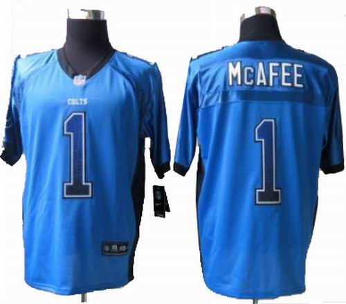 Nike Indianapolis Colts 1 Pat McAfee Drift Fashion Elite blue Jerseys