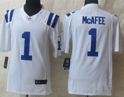 Nike Indianapolis Colts 1 Pat McAfee White Limited NFL Jersey