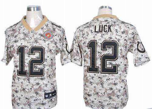 Nike Indianapolis Colts 12# Andrew Luck Camo US.Mccuu Elite Jerseys