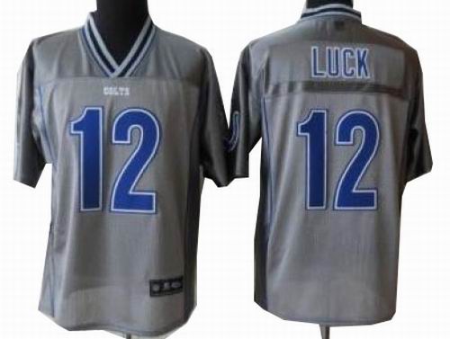 Nike Indianapolis Colts 12# Andrew Luck Elite Grey Vapor NFL Jersey