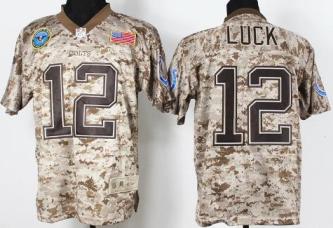 Nike Indianapolis Colts 12 Andrew Luck Salute to Service Digital Camo Elite NFL Jersey