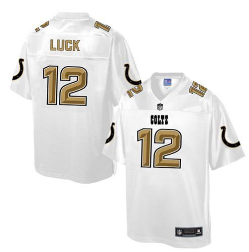 Nike Indianapolis Colts 12 Andrew Luck White NFL Pro Line Fashion Game Jersey