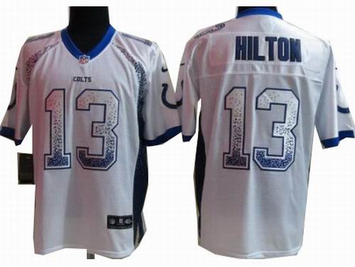Nike Indianapolis Colts 13# T.Y. Hilton Drift Fashion Elite White Jerseys