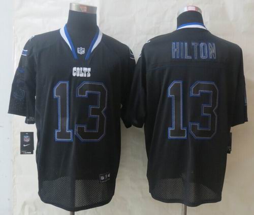 Nike Indianapolis Colts 13 Hilton Lights Out Black Elite Jerseys