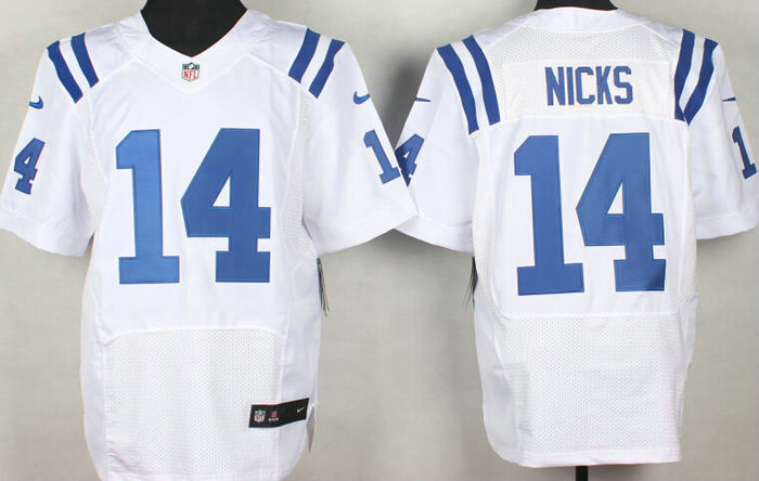 Nike Indianapolis Colts 14 Hakeem Nicks white Elite NFL Jersey