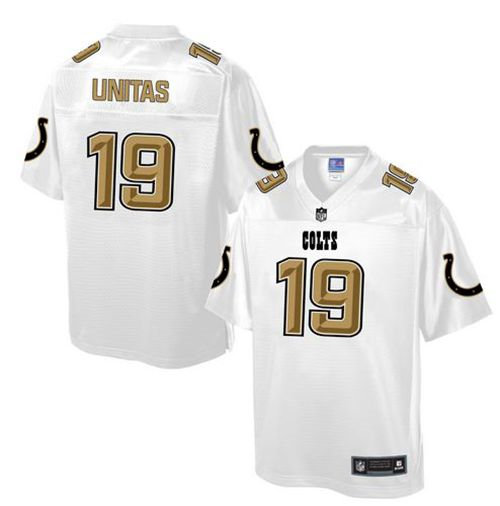 Nike Indianapolis Colts 19 Johnny Unitas White NFL Pro Line Fashion Game Jersey