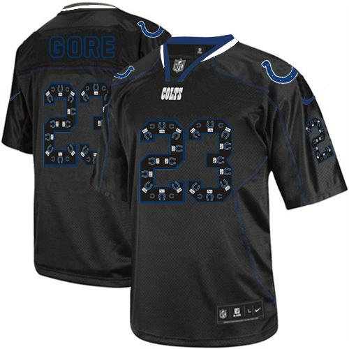 Nike Indianapolis Colts 23 Frank Gore New Lights Out Black NFL Elite Jersey