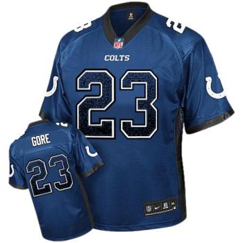 Nike Indianapolis Colts 23 Frank Gore Royal Blue NFL Elite Drift Fashion Jersey